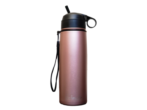pH ALKALINE FILTER Stainless Drink Bottle - Rose Gold (750ml):